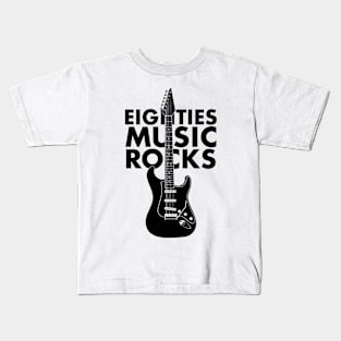 Eighties Music Guitar Kids T-Shirt